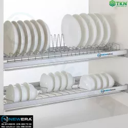 Giá để bát đĩa cố định NewEra 2 tầng inox 304 NE855.600
