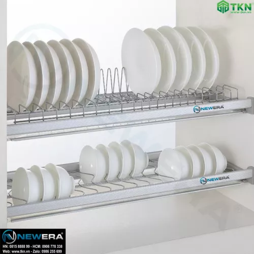 Giá để bát đĩa cố định NewEra 2 tầng inox 304 NE855.600