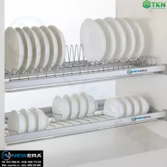 Giá để bát đĩa cố định NewEra 2 tầng inox 304 NE855.900