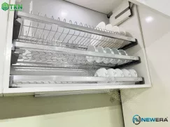 Giá để bát đĩa cố định NewEra 3 tầng inox 304 NE866.900