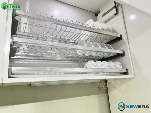 Giá để bát đĩa cố định NewEra 3 tầng inox 304 NE866.900