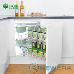 Kệ góc liên hoàn inox 304 nan dẹt NE555.900CR NewEra