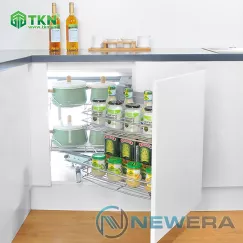 Kệ góc liên hoàn inox 304 nan dẹt NE555.900CR NewEra