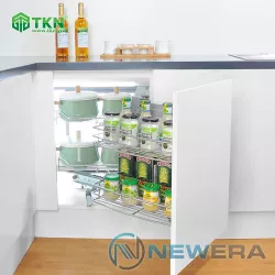 Kệ góc liên hoàn inox 304 nan dẹt NE555.900CR NewEra