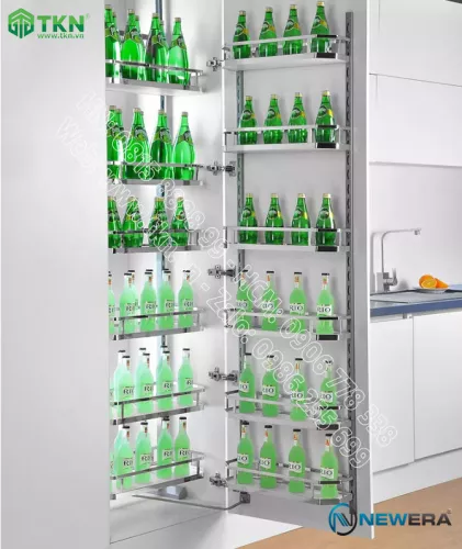 TỦ ĐỒ KHÔ 6 TẦNG 12 RỔ CÁNH MỞ INOX CAO CẤP NE466.450 - NEWERA