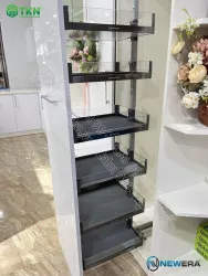 Tủ đồ khô NewEra cánh kéo dạng xoay 6 tầng 6 rổ NE766.400