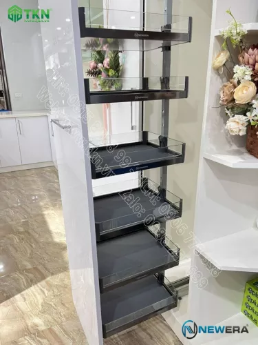 Tủ đồ khô NewEra cánh kéo dạng xoay 6 tầng 6 rổ NE766.400