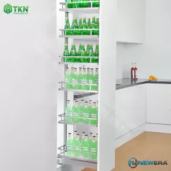 Tủ đồ khô NewEra cánh kéo đáy melamin 6 tầng 6 rổ NE466.400