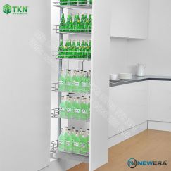 Tủ đồ khô NewEra cánh kéo inox nan 304 6 tầng 6 rổ NE666.400