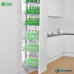 Tủ đồ khô NewEra cánh kéo inox nan 304 6 tầng 6 rổ NE666.400