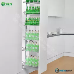 Tủ đồ khô NewEra cánh kéo inox nan 304 6 tầng 6 rổ NE666.400