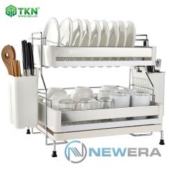 Giá để bát đĩa NewEra 2 tầng inox 304 để mặt bếp NE555.470