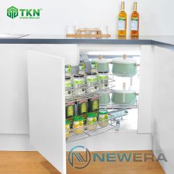 Kệ góc liên hoàn inox 304 nan dẹt NE555.900CL NewEra
