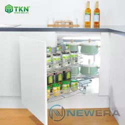 Kệ góc liên hoàn inox 304 nan dẹt NE555.900CL NewEra