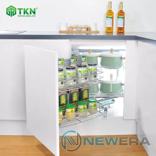 Kệ góc liên hoàn inox 304 nan dẹt NE555.900CL NewEra