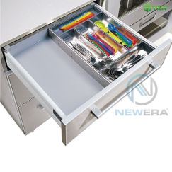 Khay chia thìa dĩa NewEra inox 304 sâu 450mm NE655.450