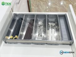 Khay chia thìa dĩa NewEra inox 304 sâu 500mm NE655.500