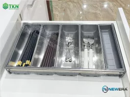 Khay chia thìa dĩa NewEra inox 304 sâu 500mm NE655.500