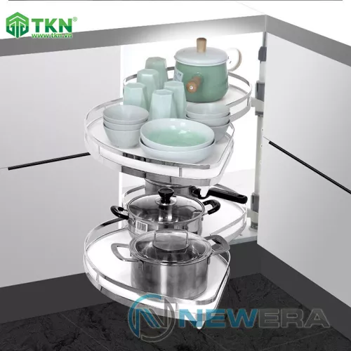 Mâm xoay hình lá mở 1/2 đáy melamine NE655.900CR NewEra