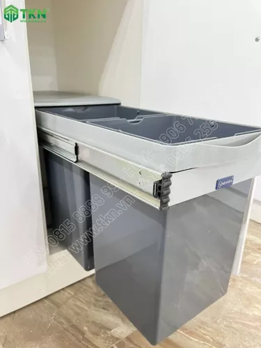 Thùng rác đôi âm tủ NewEra dung tích 28 lít NE444.250