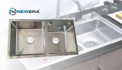 Chậu rửa bát NewEra inox 304 2 bồn rửa NE78S43H