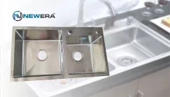 Chậu rửa bát NewEra inox 304 2 bồn rửa NE78S43H