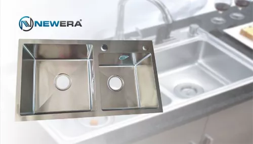 Chậu rửa bát NewEra inox 304 2 bồn rửa NE78S43H