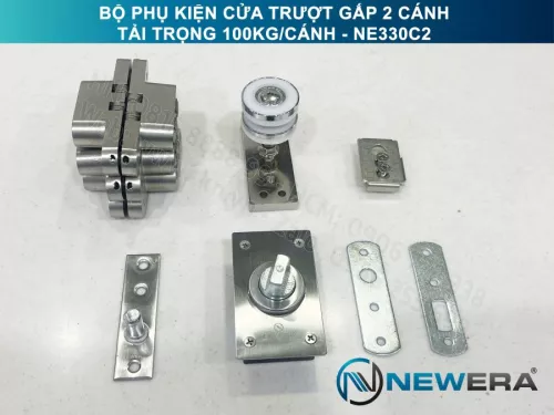 Phụ kiện cửa trượt gấp NewEra tải trọng 100kg/cánh NE330C2