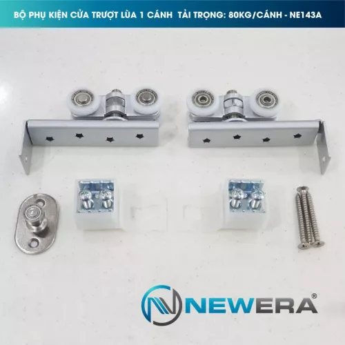 Phụ kiện cửa trượt lùa NewEra tải trọng 80kg/cánh NE143A