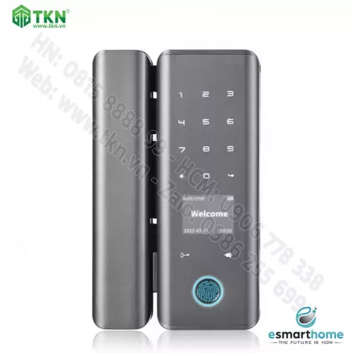 Khoá mobile APP, vân tay, thẻ, mật mã, chìa cơ dùng cho cửa kính 8-12mm ESH99TY221TYESY