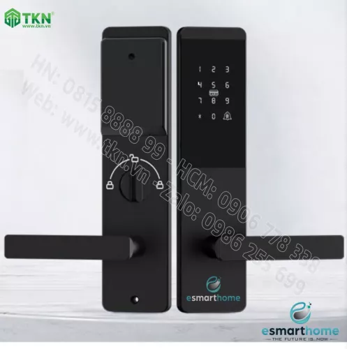 hoá thẻ từ, chìa cơ eSmartHome màu đen ESH88TT549DSB