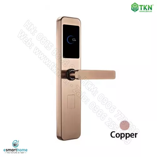Khoá thẻ từ, chìa cơ eSmartHome màu inox ESH88HL120DSS