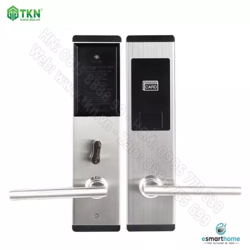Khoá thẻ từ, chìa cơ eSmartHome màu inox ESH88HL603DSS