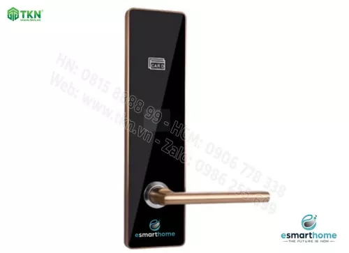 Khoá thẻ từ, chìa cơ eSmartHome màu inox ESH88HL607DSB
