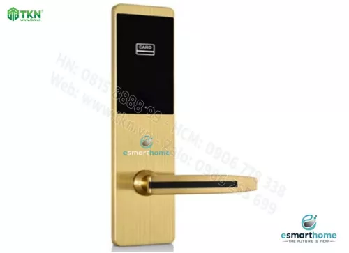 Khoá thẻ từ, chìa cơ eSmartHome màu vàng ESH88HL825DSG