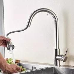 Vòi chậu rửa bát NewEra dây rút inox 304 NE99K54N