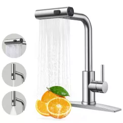 Vòi chậu rửa bát NewEra chất liệu đồng, đánh bóng chrome, 2 đường nóng lạnh NE99K32C
