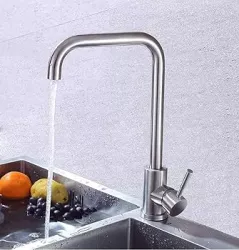 Vòi chậu rửa bát NewEra inox 304 màu inox bóng mờ NE99K12N
