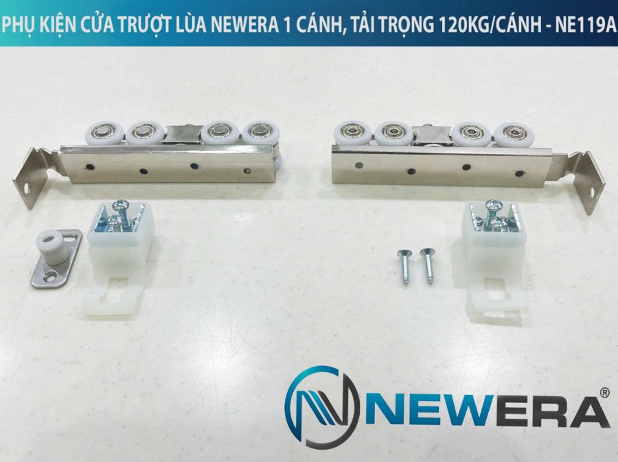 Phụ kiện cửa trượt lùa NewEra tải trọng 120kg/cánh NE119A