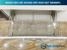 Giá để xoong nồi NewEra 600mm inox 304 cánh kéo hoặc cánh mở nan dẹt NE699.600PL