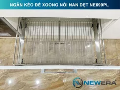 Giá để xoong nồi NewEra 750mm inox 304 cánh kéo hoặc cánh mở nan dẹt NE699.750PL