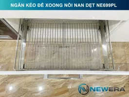 Giá để xoong nồi NewEra 800mm inox 304 cánh kéo hoặc cánh mở nan dẹt NE699.800PL