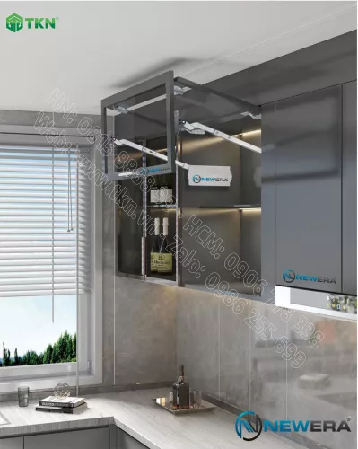 Bộ tay nâng 2 cánh NewEra giảm chấn 600-1000mm NE88.F20