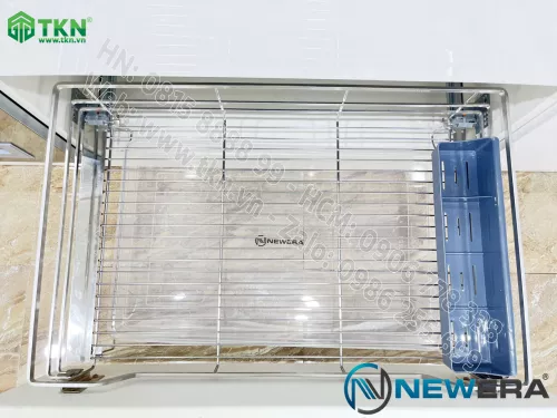 Giá để xoong nồi NewEra 700mm inox 304 cánh kéo hoặc cánh mở nan dẹt NE699.700L