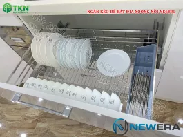 Giá để bát đĩa, xoong nồi NewEra 600mm inox 304 cánh kéo hoặc cánh mở nan dẹt NE689.600L