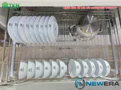 Giá để bát đĩa, xoong nồi NewEra 600mm nan dẹt inox 304 NE689.600P
