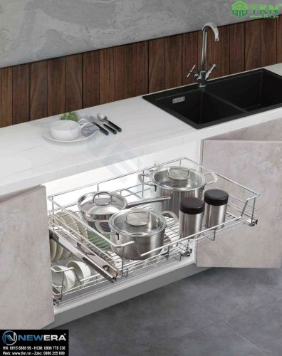 Giá để xoong nồi NewEra 900mm inox 304 nan tròn oval NE879.900