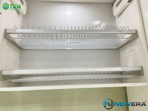 Giá để bát đĩa cố định NewEra 2 tầng inox 304 NE855.800L