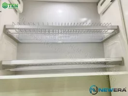 Giá để bát đĩa cố định NewEra 2 tầng inox 304 NE855.900L