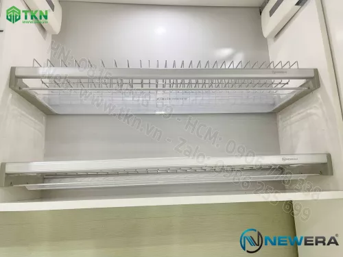 Giá để bát đĩa cố định NewEra 2 tầng inox 304 NE855.800L